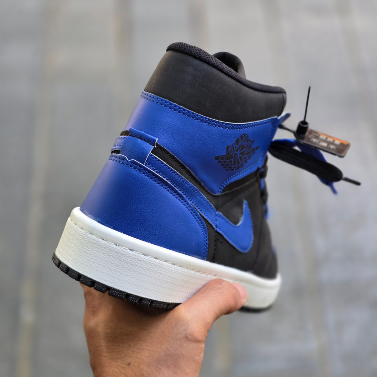 کتونی جردن وان زنانه مشکی ابی نایک مدل Air Jordan 1High Black Blue