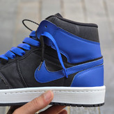 کتونی جردن وان زنانه مشکی ابی نایک مدل Air Jordan 1High Black Blue